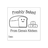 Speciaal uitgelijnd brood 	rubberstempel (Afrduk)