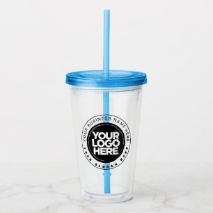 Speciaal uitgelijnde trumblers met deksel en stro acryl drinkbeker