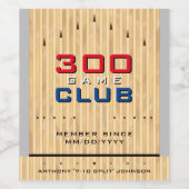 Speciaal uitgeruste 300 gameclub Modern Bowling Tr Wijn Etiket (Enkel label)
