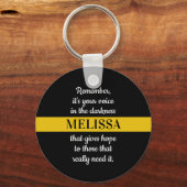 Speciaal uitgeruste 911-zender Thin Gold Line Sleutelhanger (Voorkant)