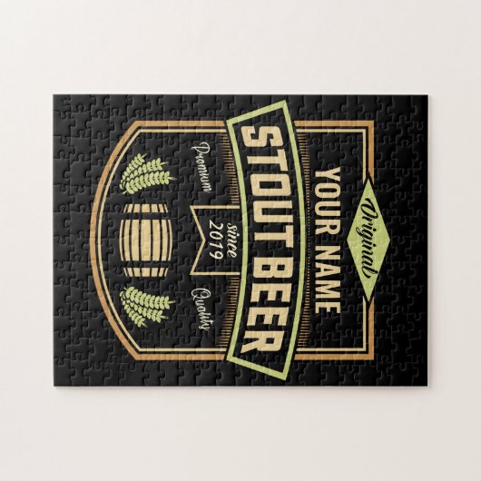 Speciaal uitgeruste donkere brouwerige brouwerijba legpuzzel (Horizontaal)