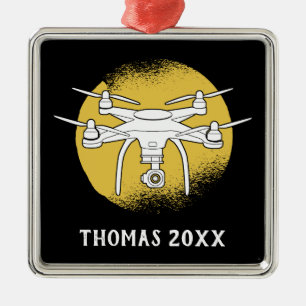 Speciaal uitgeruste driver Pilot Multirotor Quadco Metalen Ornament