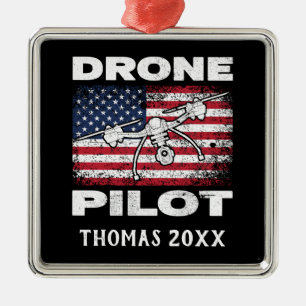 Speciaal uitgeruste driver Pilot Multirotor Quadco Metalen Ornament