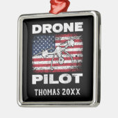 Speciaal uitgeruste driver Pilot Multirotor Quadco Metalen Ornament (Links)