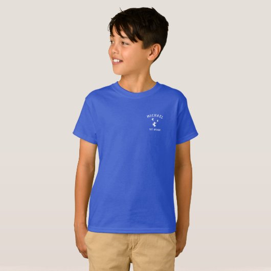 Speciaal uitgeruste eerste klas visschool T-Shirt (Voorkant volledig)