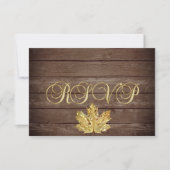 Speciaal uitgeruste Herfst RSVP Wedding Kaart (Voorkant)