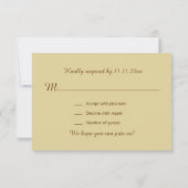 Speciaal uitgeruste Herfst RSVP Wedding Kaart (Achterkant)