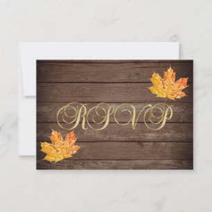 Speciaal uitgeruste Herfst RSVP Wedding Kaartje