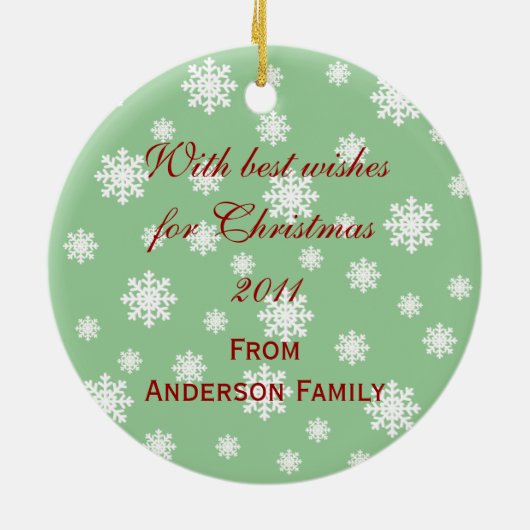 Speciaal uitgeruste kerstkerstkerstkerstkerstman m keramisch ornament (Achterkant)