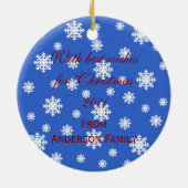 Speciaal uitgeruste kerstkerstkerstkerstkerstman m keramisch ornament (Achterkant)