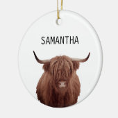 Speciaal uitgeruste Koe Farmhouse Keramisch Ornament (Links)