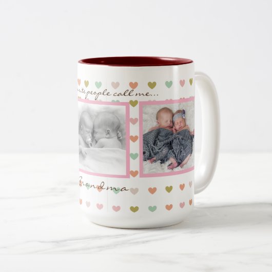 Speciaal uitgeruste koffie voor oma tweekleurige koffiemok (Voorkant rechts)