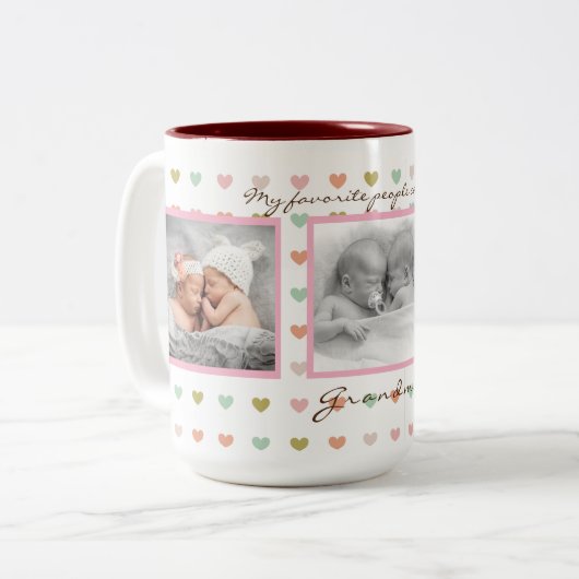 Speciaal uitgeruste koffie voor oma tweekleurige koffiemok (Voorkant links)