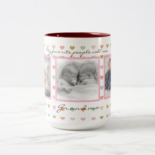 Speciaal uitgeruste koffie voor oma tweekleurige koffiemok (Center)