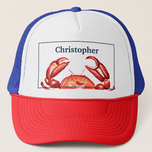 Speciaal uitgeruste krab trucker pet (Voorkant)