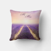Speciaal uitgeruste lavender Field Wedding Pillow Kussen (Achterkant)