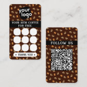 Speciaal uitgeruste Logo- en QR-code Koffie-Kaart Visitekaartje (Voorkant / Achterkant)