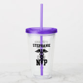 Speciaal uitgeruste NP Medical Symbol Zurse Practi Acryl Drinkbeker (Voorkant)