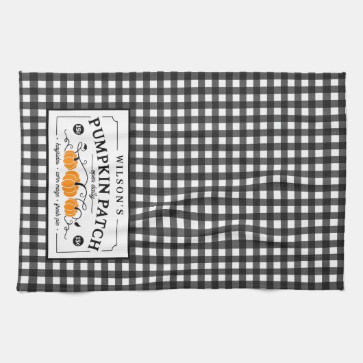 Speciaal uitgeruste pompoenpatch theedoek (Horizontaal)