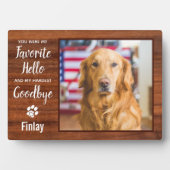 Speciaal uitgeruste Rustic Photo Pet Memorial Fotoplaat (voorkant)