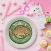 Speciaal uitgeruste winkel voor vis en horsmakreel papieren bordje (Feest)