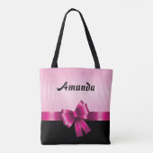 Speciaal uitgeruste zwarte PINK GRADIENT Stripes P Draagtas (Achterkant)