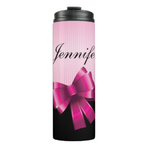 Speciaal uitgeruste zwarte PINK GRADIENT Stripes P Thermosbeker