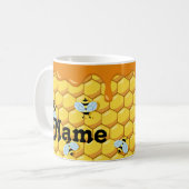 Speciaal uitstrijken van honingbijen ontwerpen kof koffiemok (Voorkant links)