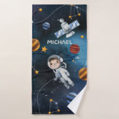 Speciaal uitwendige ruimteastronaut Shuttle Badhanddoek (Badhanddoek)