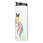 Speciaal Unicorn Face Pastel en Gold Glitter Thermosbeker (Geroteerd rechts)