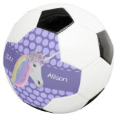 Speciaal Unicorn Rainbow Paars Voetbal (Drie kwart)