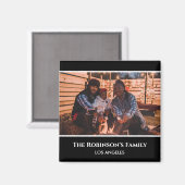 Speciaal uw foto in zwart Lijst met teksten Magneet (Voorkant / Achterkant)