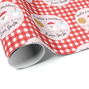 Speciaal verpakt papier voor kerstmelk en koekjes