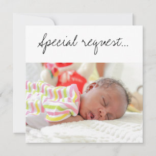 Speciaal verzoek Be My GodParent Sleeping Baby Kaa Kaart