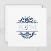 Speciaal verzoek voor de marine en Bleek blauw Kaart (Voorkant / Achterkant)