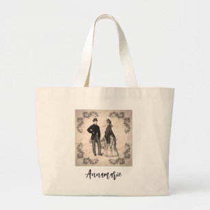 Speciaal Victoriaans Couple ontwerp Grote Tote Bag