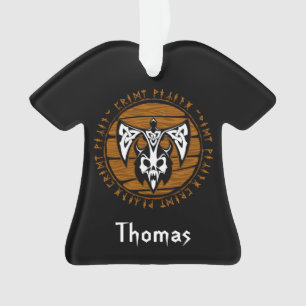 Speciaal Viking Warrior Ax Skull Ornament