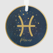 Speciaal visnetsymbool Goud pisces twin fish zodia Ornament (achterkant)