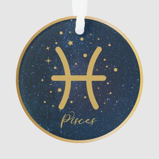 Speciaal visnetsymbool Goud pisces twin fish zodia Ornament (achterkant)