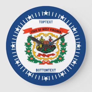 Speciaal vlaggenontwerp van de staat West Virginia Grote Klok