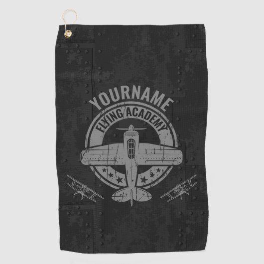 Speciaal  vliegveld Pilot Flying Academy Golfhanddoek (Voorkant)