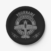 Speciaal  vliegveld Pilot Flying Academy Papieren Bordje (Voorkant)