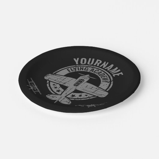 Speciaal  vliegveld Pilot Flying Academy Papieren Bordje (Gekanteld)