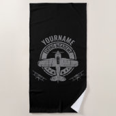 Speciaal  vliegveld Pilot Flying Academy Strandlaken (Voorkant)