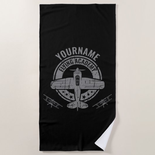 Speciaal  vliegveld Pilot Flying Academy Strandlaken (Voorkant)