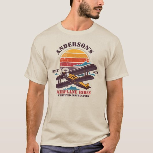 Speciaal  vliegveld Pilot Retro Academy T-shirt (Voorkant)
