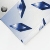 Speciaal volleybalblauw diamantstaal fleece deken (Hoek)