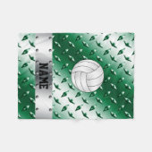Speciaal volleybalgroen diamantstaal fleece deken (Voorkant (Horizontaal))