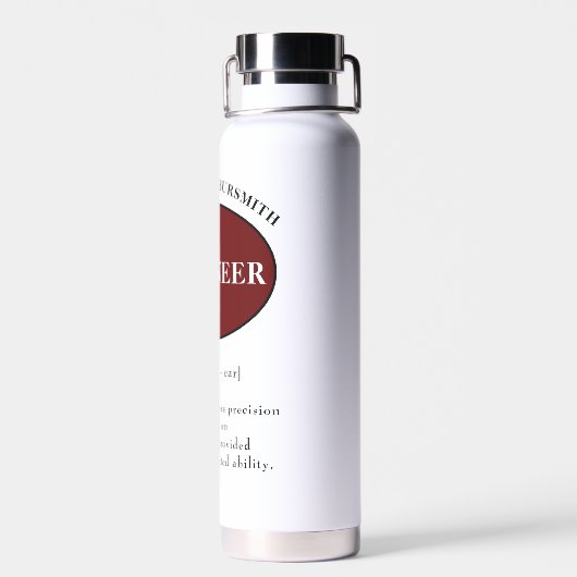 Speciaal voor Funny Engineer Definitie Waterfles (Achterkant)