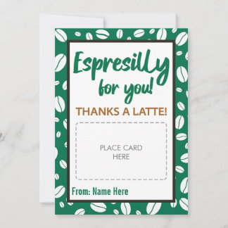 Speciaal voor jou Leraar Koffie Kaart Houder